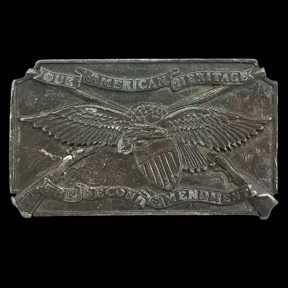 Bergamot Brass Works Second Amendment Belt Buckle Our American Heritage Eagle 76